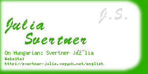 julia svertner business card